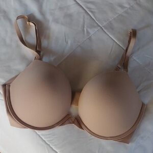 Victoria's Secret Push Up Bra 34DD Tan Beige Neutral